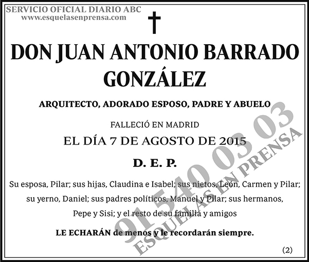 Juan Antonio Barrado González
